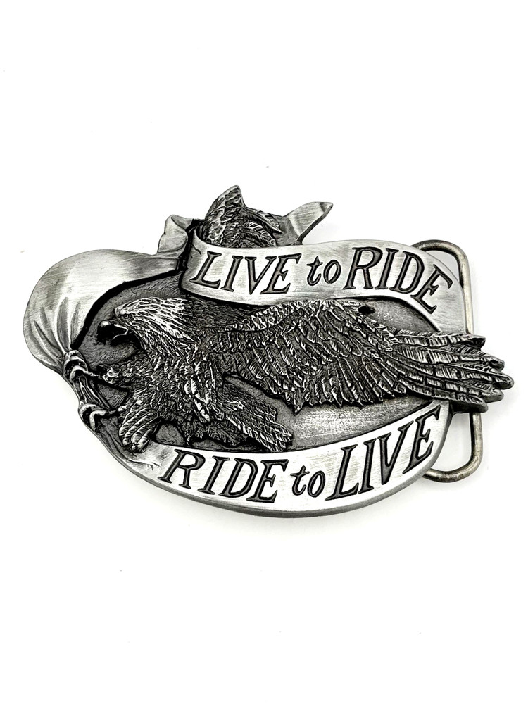 Belt Buckle – Bergamot Brass Works 1981 Harley-Davidson « Live to Ride » R-37