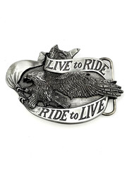 Belt Buckle – Bergamot Brass Works 1981 Harley-Davidson « Live to Ride » R-37
