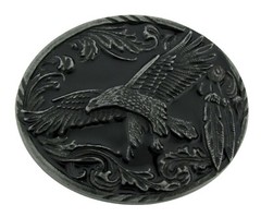 Eagle Belt Buckle New Men Women Black Oval Western Cowgirl Cowboy Rodeo Style