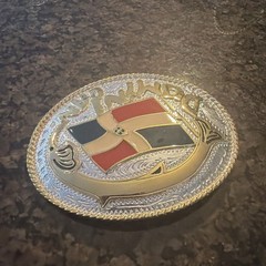 Dominican Republic Flag Saint George&rsquo;s Cross Belt Buckle Western