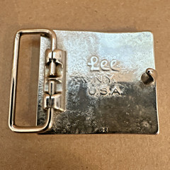 Vintage LEE Jeans Monogram Belt Buckle (70s) Cowboy/Western K ORANGE SPARKLE! K