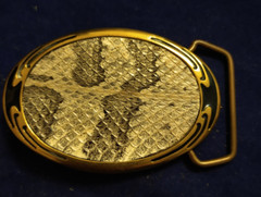 Real Canebrake/Timber Rattlesnake Insert Belt Buckle made in USA