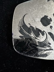 Silver Tone Black Skull Flower Belt Buckle