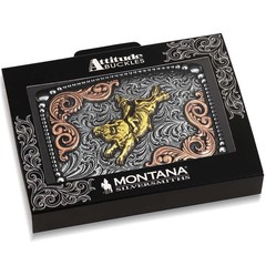 Montana Silversmiths Attitude Relentless Ride Bull Rider Rodeo Belt Buckle