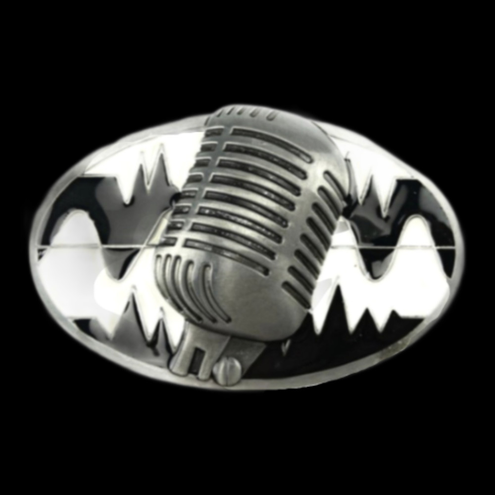 Musician Microphone Music Metal Belt Buckle