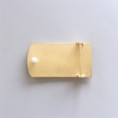 Blank Rectangle Solid Brass Metal Belt Buckle