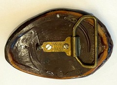 4” Wood Slice Vintage Belt Buckle Solid Brass Hardware Minimalist Nature Buckle