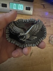 Bald Eagle Motorcycle Belt Buckle Cowboy Rodeo Collector Americana Patriot GIFT