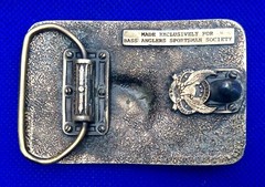 Vintage B.A.S.S. Bass Anglers Sportsman Society Original 1988 Brass Belt Buckle