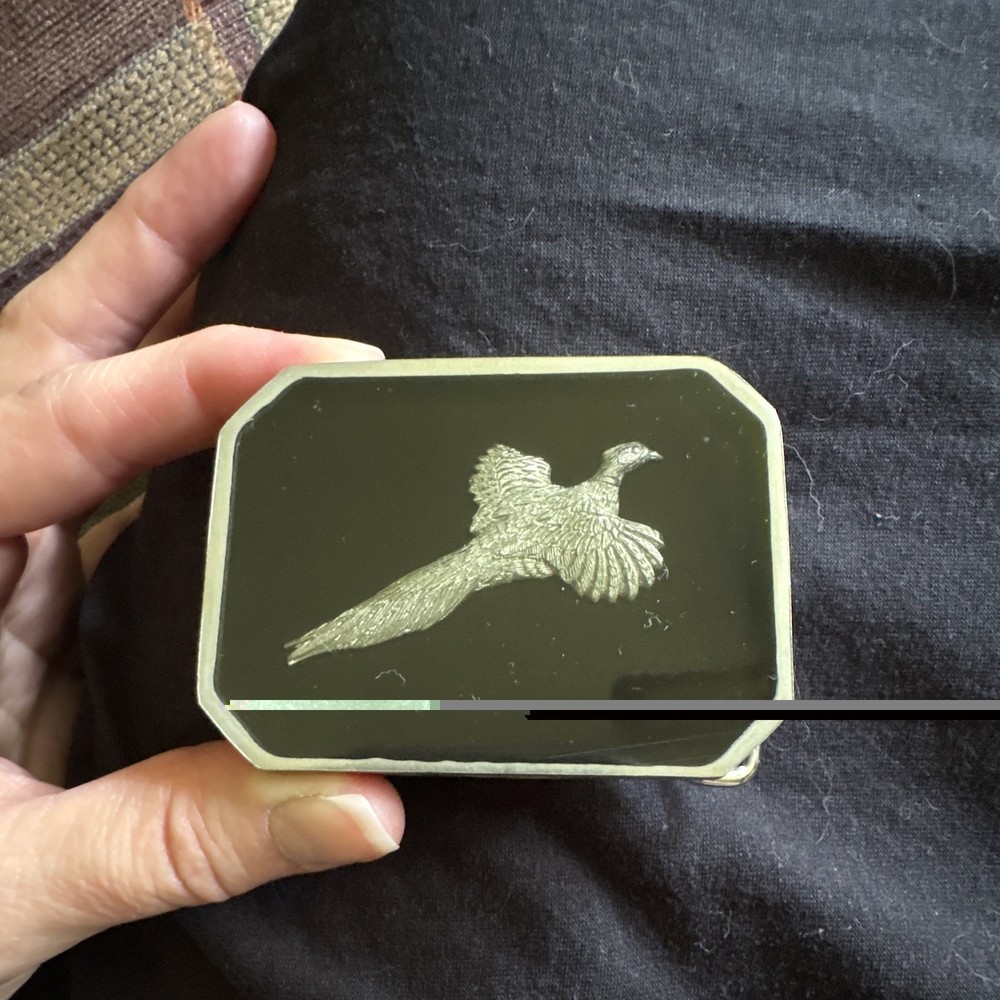 Bill Callahan – Wildlife in Pewter, belt pheasant buckle.