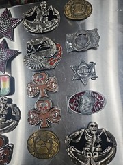 Vintage LOT OF 20 belt buckles 2000s Chrome BRASS metal Some New Some Old LotE