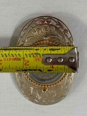 « Punched » 3D Relief Franklin Half Dollar Gold Color Belt Buckle