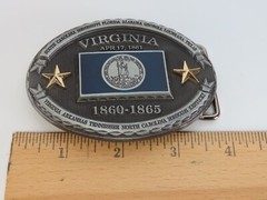 Virginia Southern States 1860-1865 Metal Belt Buckle State Seal