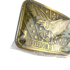 2014 Freedom Is Not Free Metal Belt Buckle Sponsor