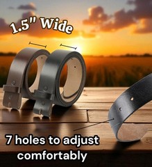 F&L CLASSIC Belt without Buckle- 100% 36 (Fits Waist 34&Prime;-35&Prime;), Black/Brown