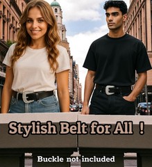 F&L CLASSIC Belt without Buckle- 100% 36 (Fits Waist 34&Prime;-35&Prime;), Black/Brown