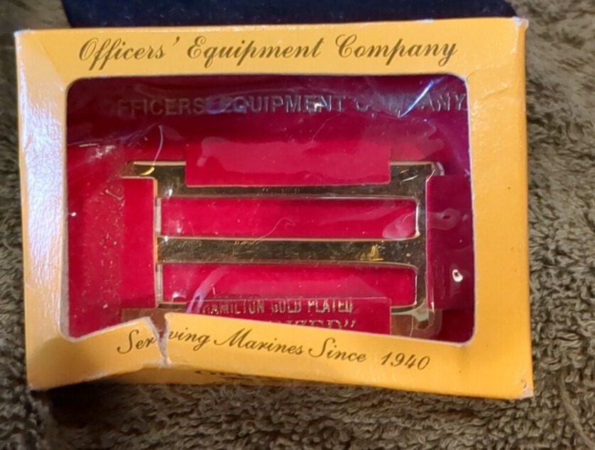 Marine Corps Gold Anodized Brass Belt Buckle « Never Polish »