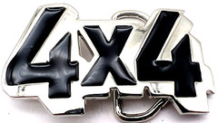 4X4 Black & Chrome Off Road Enamled Belt Buckle New