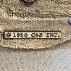Belt Buckle – C+J Inc. 1990 Snowmobiler (with wear)