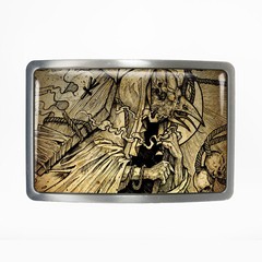 Esoteric Raven Belt Buckle – Ancient Occult Crow Art Belt Buckle – 719