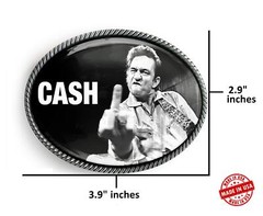 Johnny Cash Belt Buckle – Man in Black Handmade Silver Artisan Accessory – 499