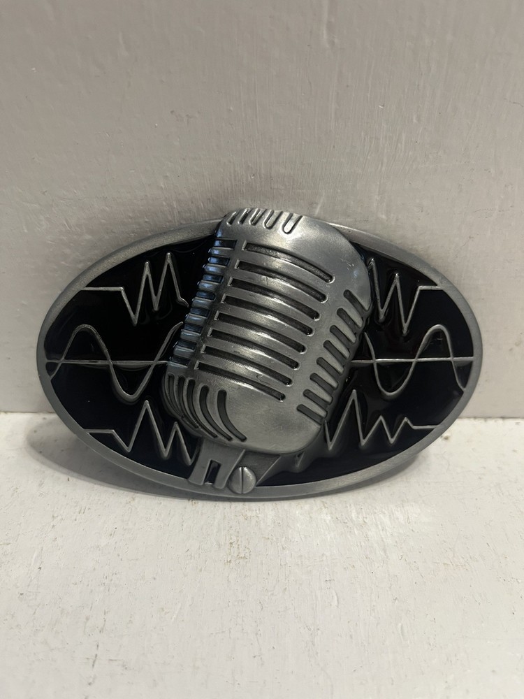 – Belt Buckle Microphone Music Band Inspired