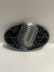 – Belt Buckle Microphone Music Band Inspired