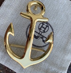 Hermes Cargo 38mm Waist belt buckle polished gold-tone anchor Design New
