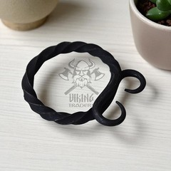 Hand-Forged Medieval Troll Iron Belt Buckle – Viking / Norse Style