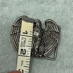 Vintage Avon Mens Soaring Eagle Belt Buckle Silver Tone Metal Western Americana
