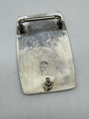 1950&rsquo;S EAGLE STERLING SILVER 38G HAND CRAFTED BELT BUCKLE ZUNI HOPI/NAVAJO? N473