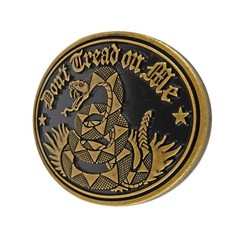 Don&rsquo;t Tread On Me Gadsden Flag Snake Belt Buckle Antique Bronze Black Enamel