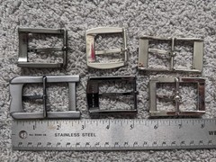 LOT 6x MODERN MENs REPLACEMENT BELT BUCKLE METAL SOLID GRAY GUNMETAL
