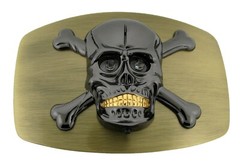 skull crossbones belt buckle halloween costume cosplay new men women fashion cow