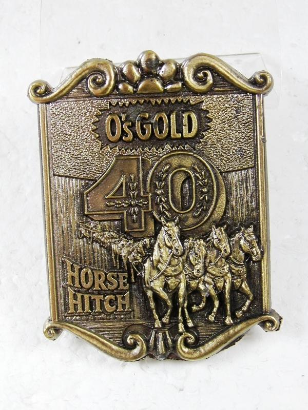 O&rsquo;s Gold Seed Company Brass Belt Buckle by LEWIS BUCKLES Chicago 121615