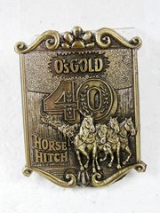 O&rsquo;s Gold Seed Company Brass Belt Buckle by LEWIS BUCKLES Chicago 121615