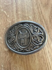AVON BRAND Silver METAL Western Theme cowboy saddle decor BELT BUCKLE Never Used