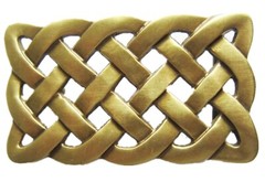 4 cm Celtic Cross Knot Solid Brass Belt Buckle