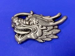 Chinese Dragon Head Strength, Wisdom, Protection Buckle Rage Belt Buckle
