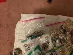 LOT OF 200 ITEMS: BUCKLES/ADDITIONAL ITEMS- VARIOUS STYLES AND DESIGNS – BOX 1
