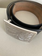 Louis Vuitton Metal Buckle Belt Travel Requisite design Used From Japan