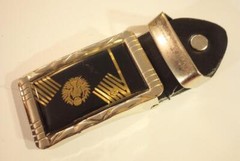 Unusual Dress Belt Buckle for Black 1-1/2&Prime; Belt Lion Head Metallic Holograph