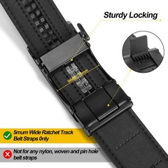 SENDEFN 35MM Ratchet Belt Buckle Only for 1 For Width 1 3/8, A-black-1