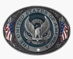 The United States Of America Eagle Flag Belt Buckle 3D Aluminum 3.2 oz New