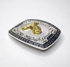 Rooster Western Cowboy Belt Buckle Hebilla Vaquero Rodeo Gallo Del Cielo, Silver