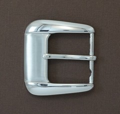 New man/women 1 1/2&Prime; pin buckle(#63) heavy brushed nickel color finish USA