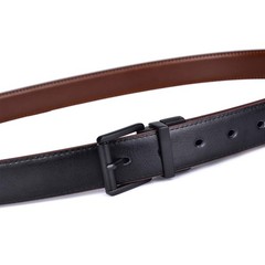 Beltox Men’s Belts Dress Casual Reversible 38-40, Black/Brown W Black Buckle