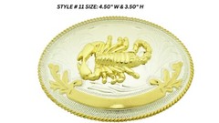 Scorpion Belt Buckle Gold Silver Metal New Mens Womens Zodiac Sign Rodeo Western