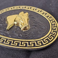 Horse Cowboy Western Style Belt Buckle Made In Mexico