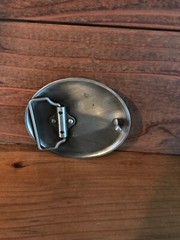 Belt Buckle Large Man Made Turquoise stone on Navajo Antique Silver